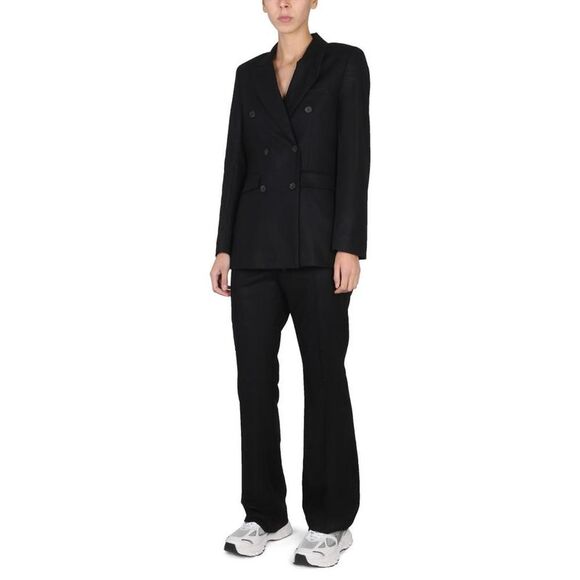 REMAIN BIRGER CHRISTENSEN Double-Breasted Wool Blend Blazer Women BLACK Coats & - Picture 2 of 4